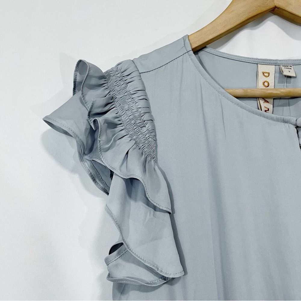 Anthropologie Dolan Adelaide Mini Dress Blue Grey S - Picture 5 of 9